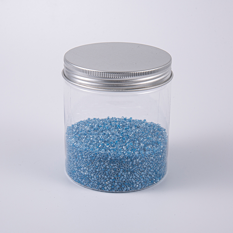 Kolumnar blue 3.0mm bordir kaca manik -manik kaca