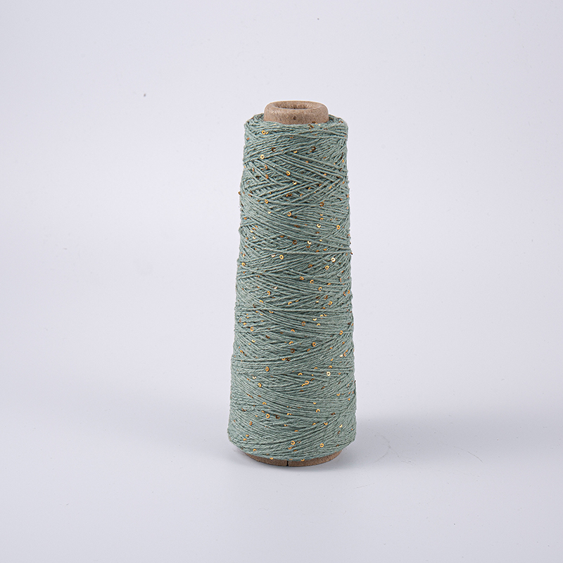 3mm Golden Cotton Beads Sequin Yarn